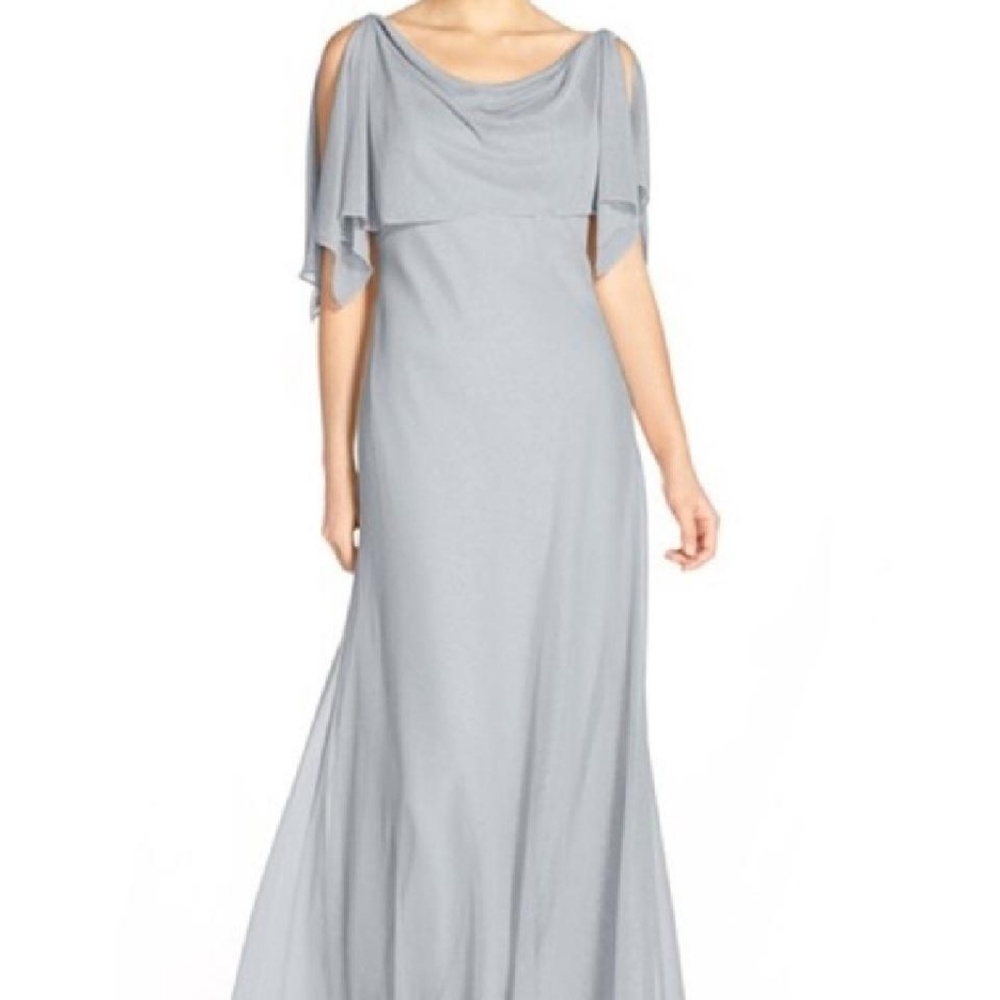 Jenny Yoo NWT Devon Glitter Dress with Caplet